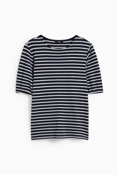 Donna - T-shirt - a righe - nero / bianco