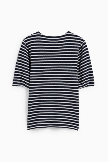 Donna - T-shirt - a righe - nero / bianco