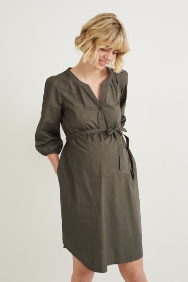 Femei - Rochie tip bluză pentru alăptare - verde