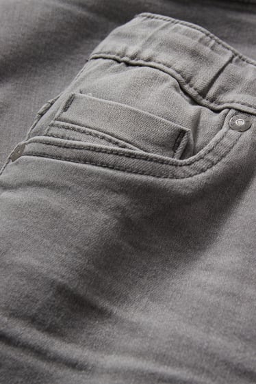 Kinderen - Korte spijkerbroek - grijs