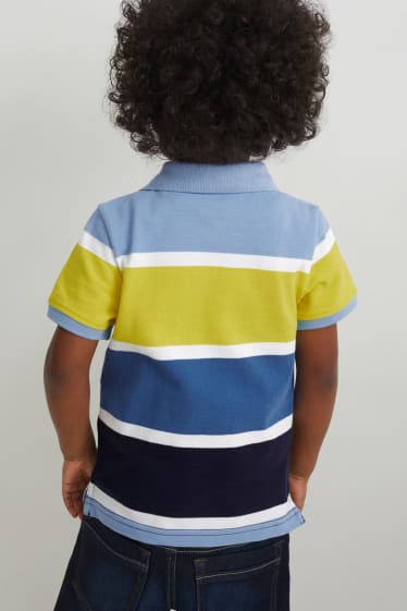 Kinderen: jongens - Set van 2 - poloshirt en T-shirt - gestreept - blauw