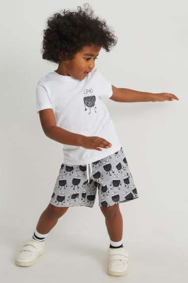 Children - Set - short sleeve T-shirt and shorts - 2 piece - white