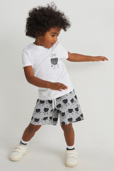 Bambini - Set - maglia a maniche corte e shorts - 2 pezzi - bianco