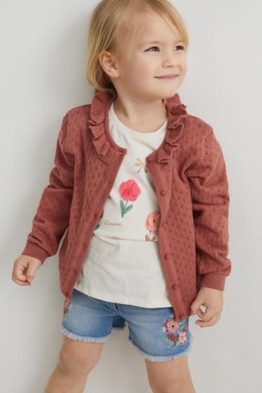 Enfants filles - Gilet de maille - marron
