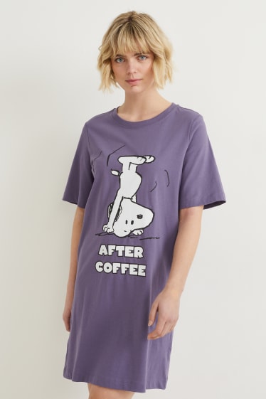 Femmes - Haut long - Snoopy - violet