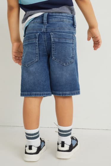 Kinderen - Korte spijkerbroek - jog denim - jeansblauw