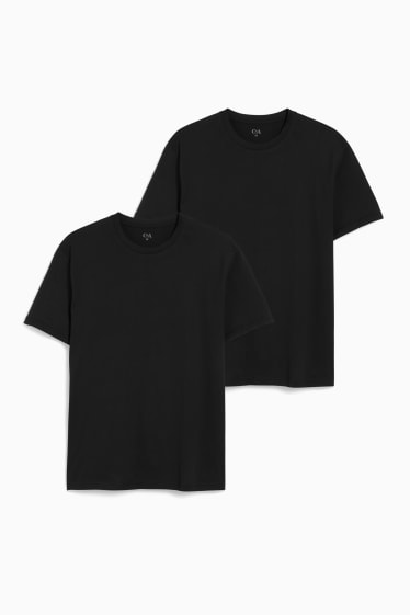 Hombre - Pack de 2 - camisetas interiores - negro