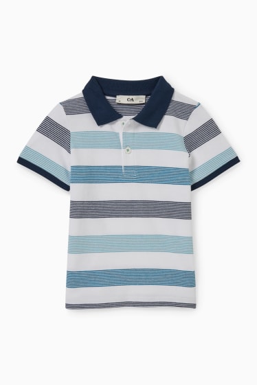 Enfants - Ensemble - polo et short en jean - 2 pièces - bleu