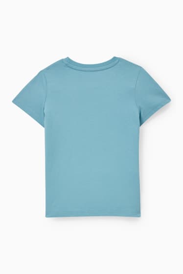 Kinder Jungen - Kurzarmshirt - Glanz-Effekt - türkis