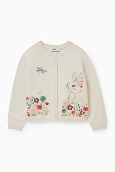Kinder Mädchen - Strickjacke - cremeweiss