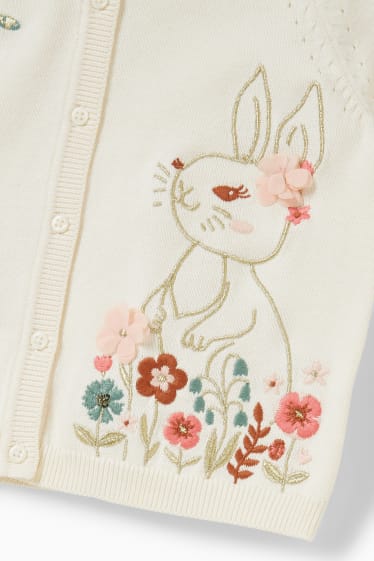 Kinder Mädchen - Strickjacke - cremeweiss
