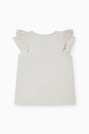 Kinder Mädchen - Kurzarmshirt - cremeweiss