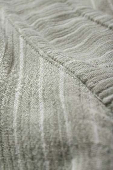 Women - Dressing gown - striped - light green