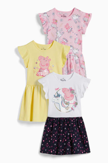 Bambine - Confezione da 3 - Peppa Pig - vestito - bianco