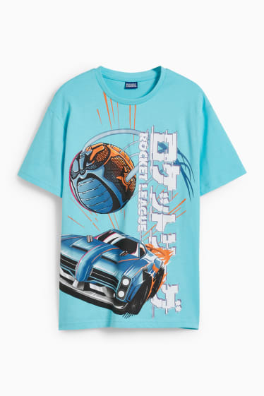 Copii - Rocket League - tricou cu mânecă scurtă - turcoaz