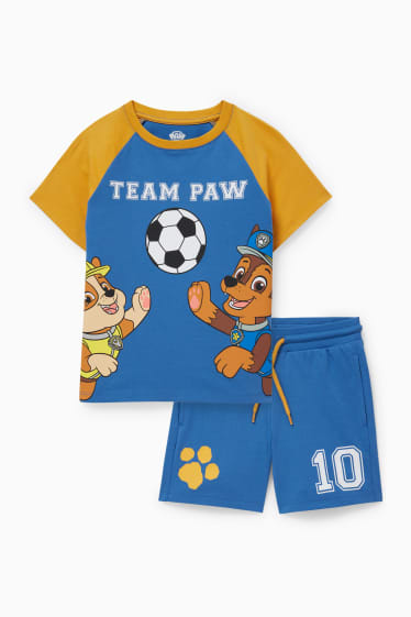 Children - Paw Patrol - set - short sleeve T-shirt and shorts - 2 piece - blue