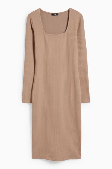 Femmes - Robe moulante - beige