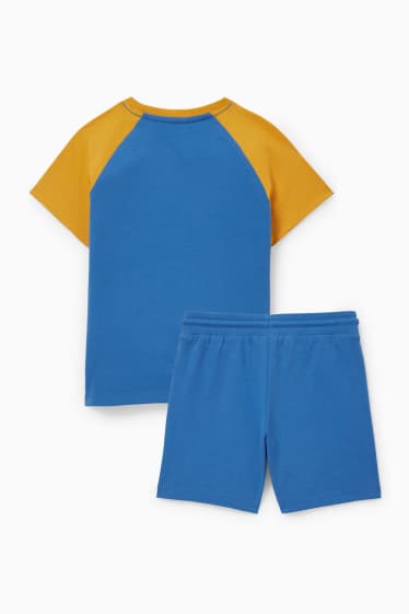 Dětské - Tlapková patrola - souprava - tričko s krátkým rukávem a šortky - 2dílná - modrá
