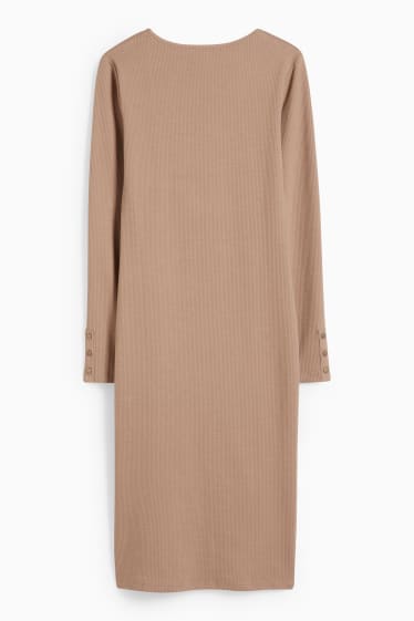 Femmes - Robe moulante - beige