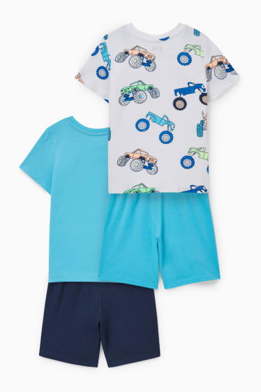 Enfants - Lot de 2 - pyjashorts - 4 pièces - bleu