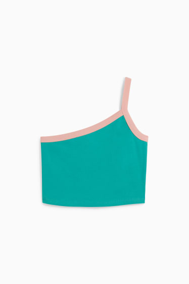 Damen - Crop Top - dunkelgrün