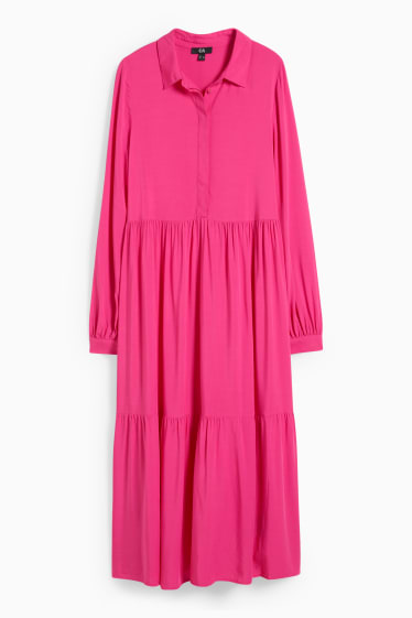 Mujer - Vestido camisero - fucsia