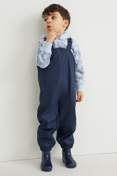 Enfants - Pantalon de pluie - imperméable - bleu foncé