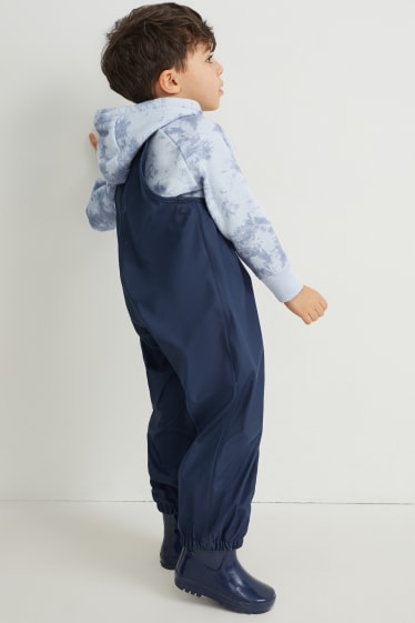 Enfants - Pantalon de pluie - imperméable - bleu foncé