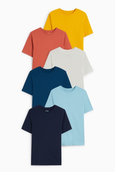 Kinderen - Set van 6 - T-shirt - donkerblauw