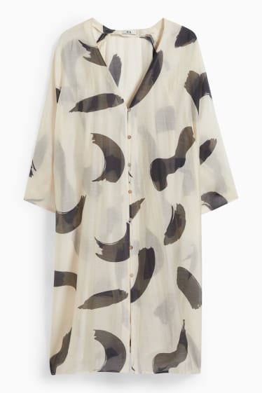 Women - Kaftan - patterned - light beige