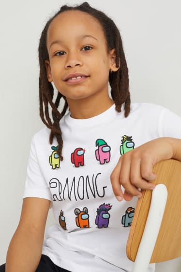 Enfants garçons - Among Us - T-shirt - blanc