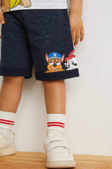 Enfants garçons - Pat’ Patrouille - ensemble - T-shirt et short en molleton - 2 pièces - blanc