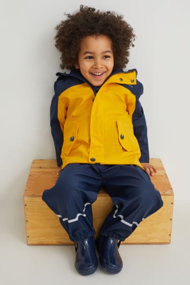 Children - Rain jacket with hood - yellow