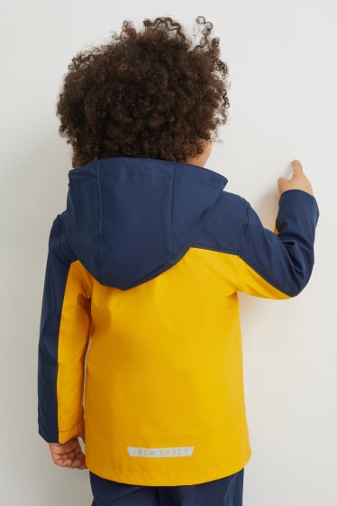 Children - Rain jacket with hood - yellow