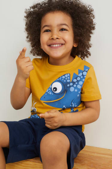 Kinder Jungen - Set - Kurzarmshirt und Shorts - gelb