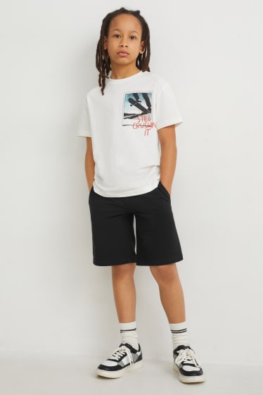 Bambini - Shorts di felpa - nero