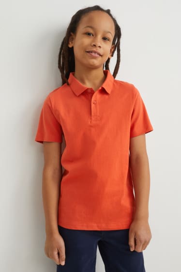 Kinder - Poloshirt - dunkelorange