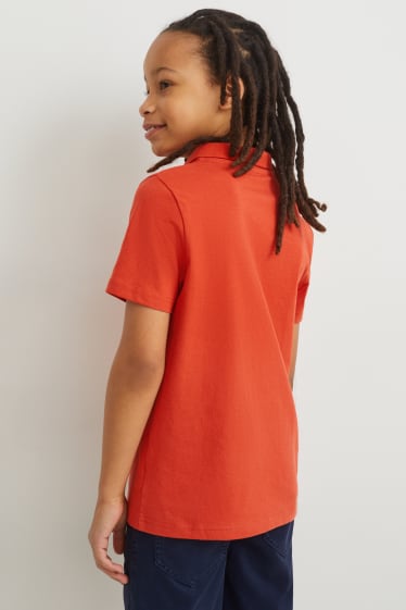 Dzieci - Koszulka polo - ciemnopomarańczowy