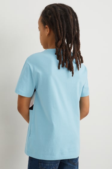 Kinder - Kurzarmshirt - blau