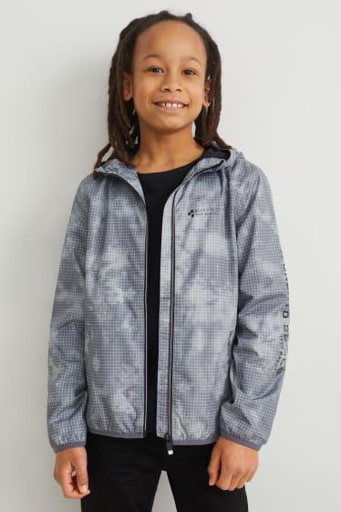 Kinder - Jacke mit Kapuze - grau