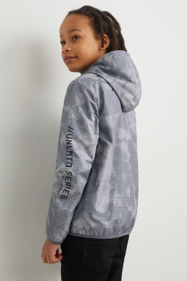 Niños - Chaqueta con capucha - gris