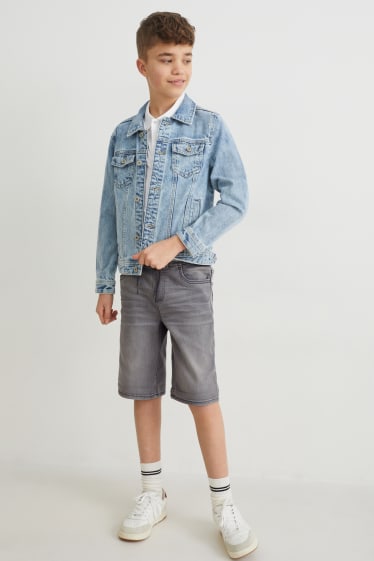 Kinder Jungen - Jeans-Shorts - grau