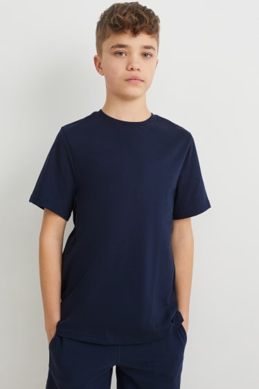 Dětské - Multipack 6 ks - tričko s krátkým rukávem - tmavomodrá