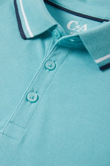 Kinder Buben - Poloshirt - türkis