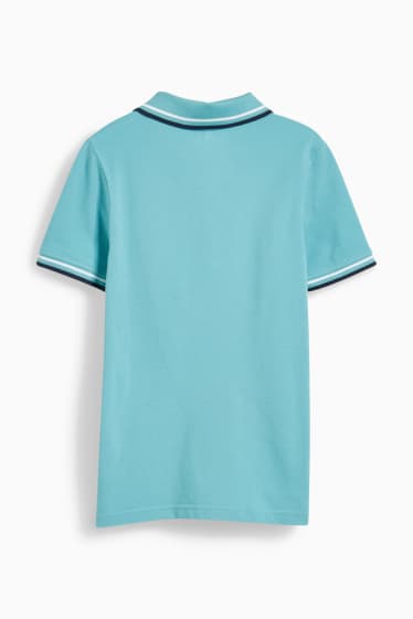 Kinder Buben - Poloshirt - türkis