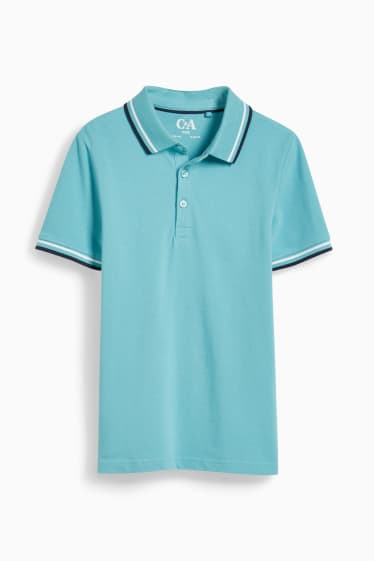 Kinder Buben - Poloshirt - türkis