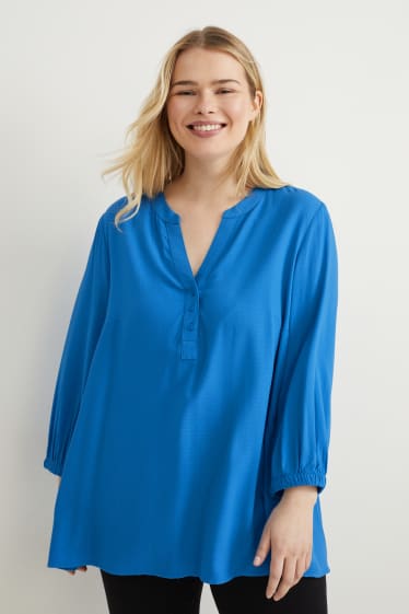 Dames - Blouse - blauw