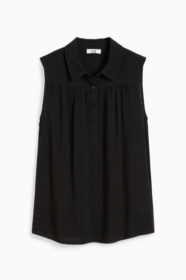 Donna - Blusa smanicata - nero