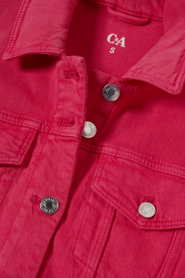 Women - Denim jacket - LYCRA® - pink