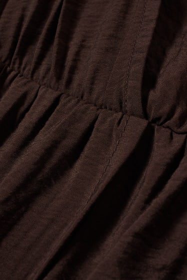 Women - Wrap dress - dark brown